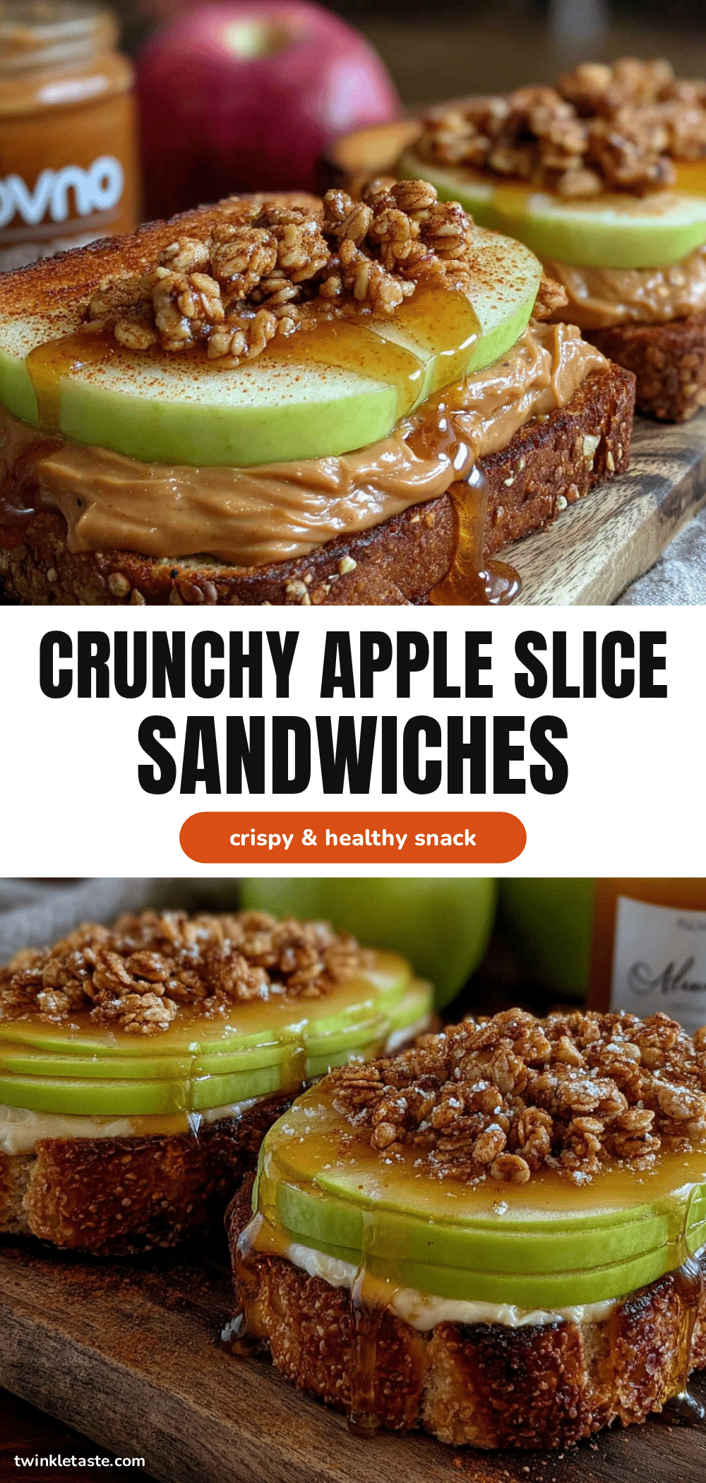 healthy apple slice sandwiches recipe