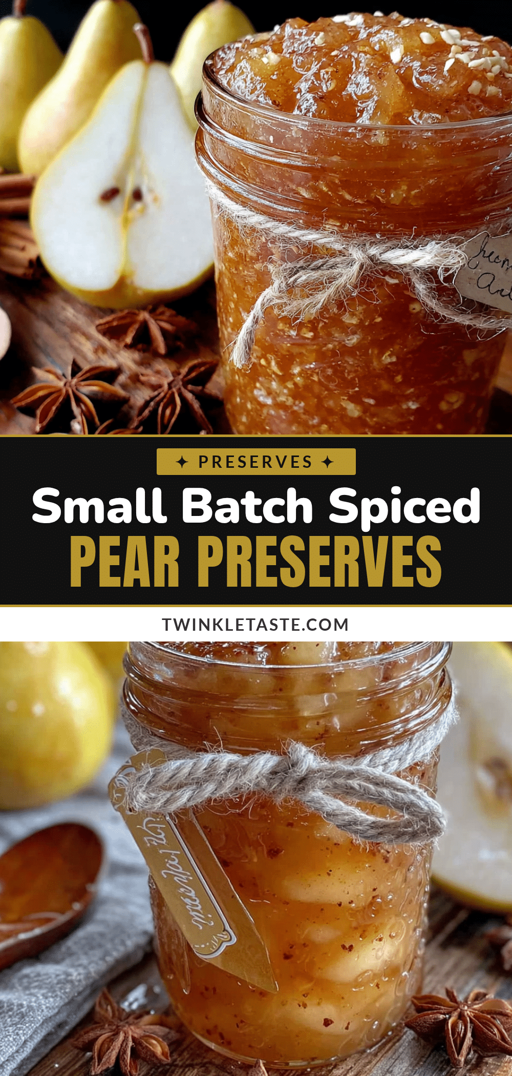 homemade spiced pear preserves recipe