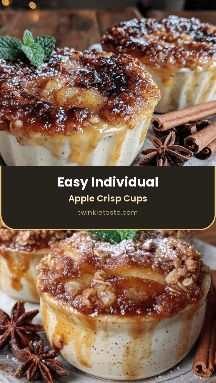 individual apple crisp cups recipe