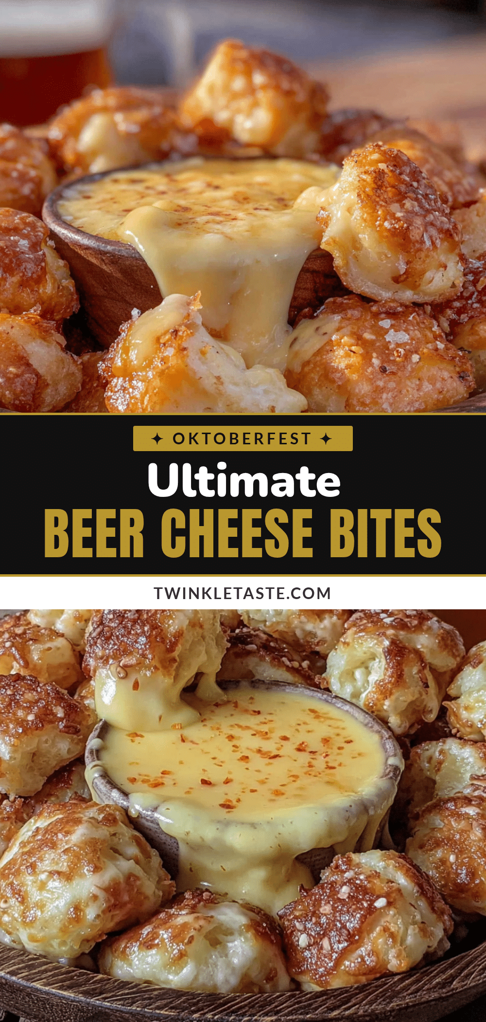 Oktoberfest beer cheese pretzel bites recipe