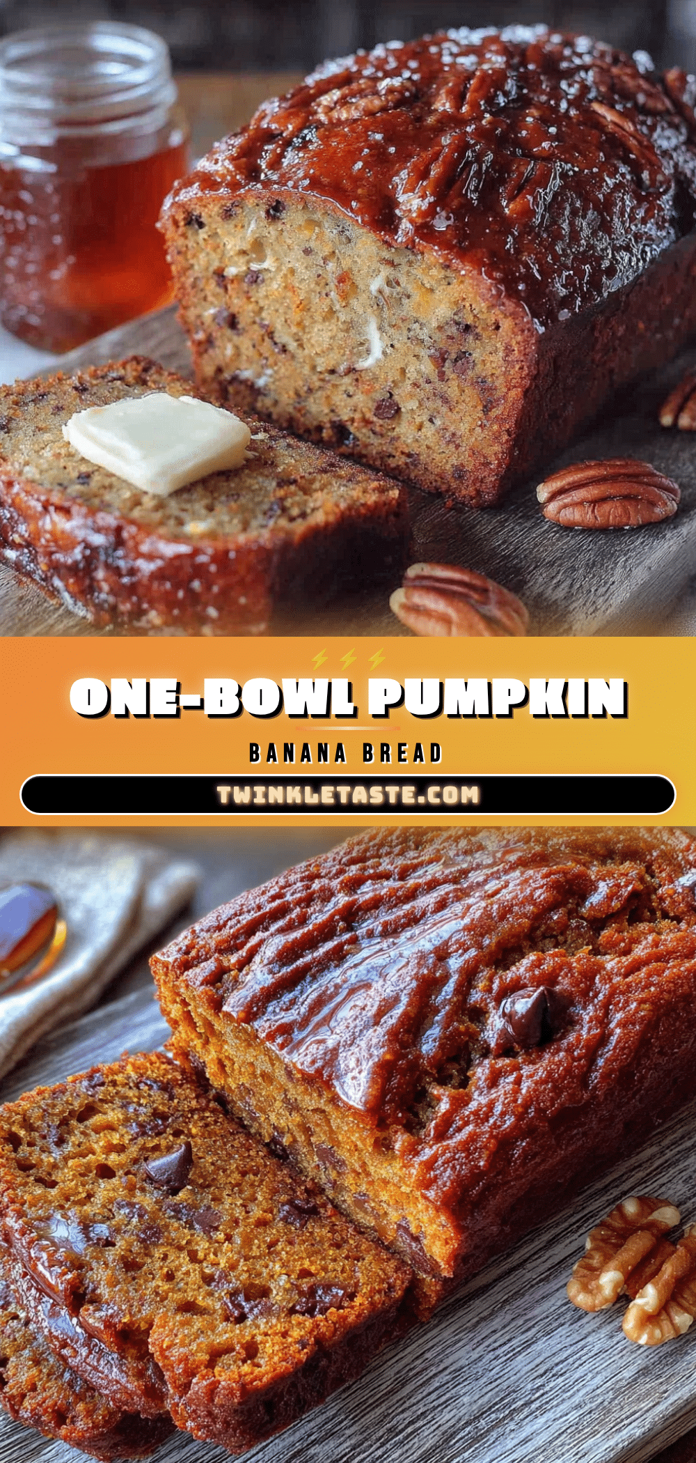 one-bowl pumpkin banana bread recipe