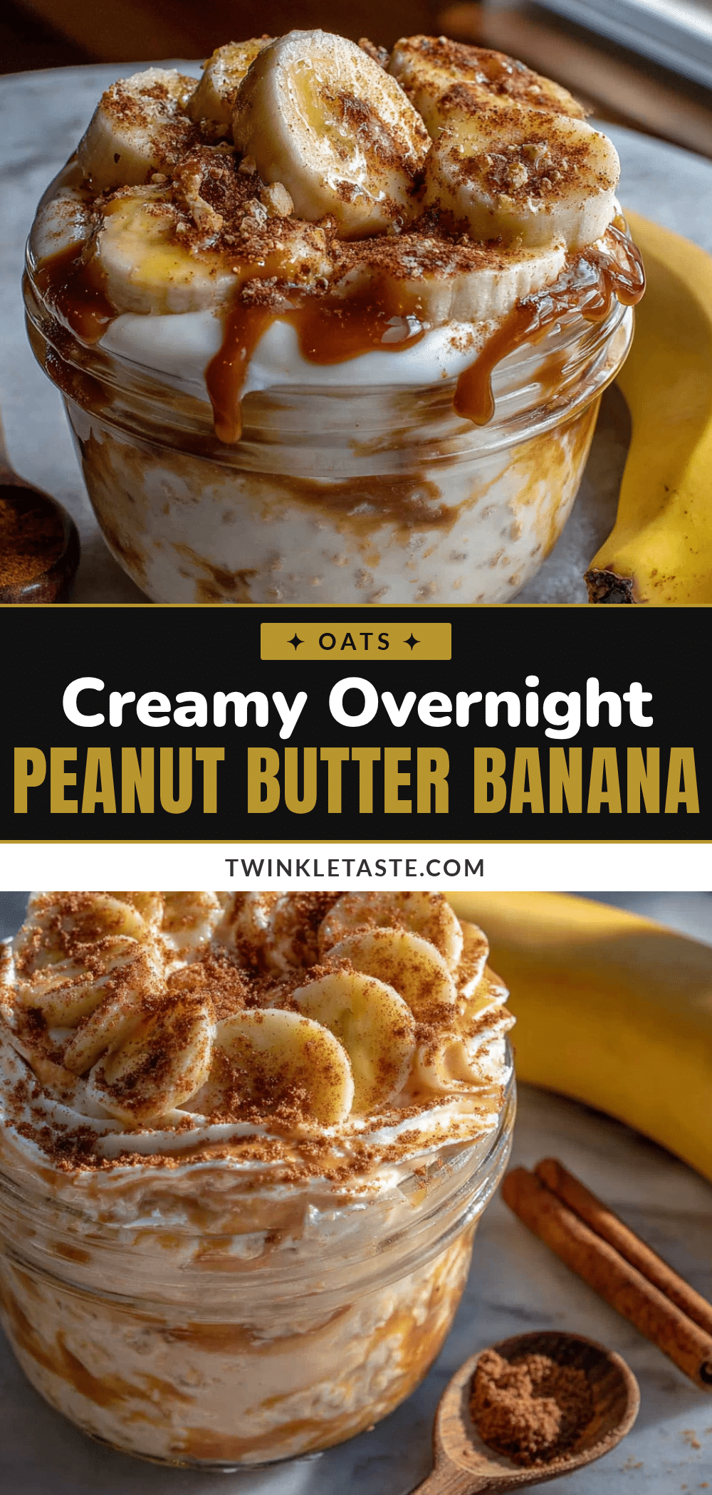 overnight peanut butter banana oats recipe
