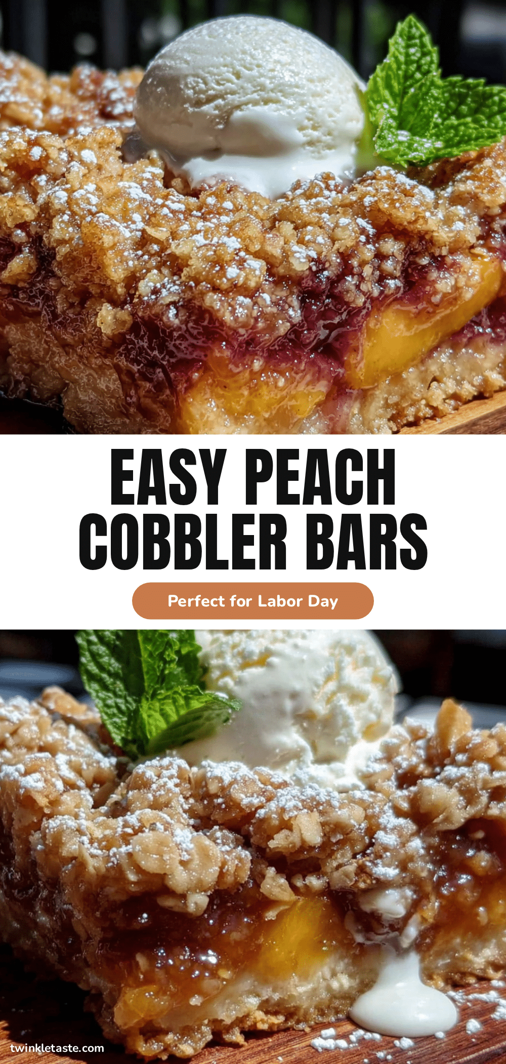 peach cobbler bars recipe