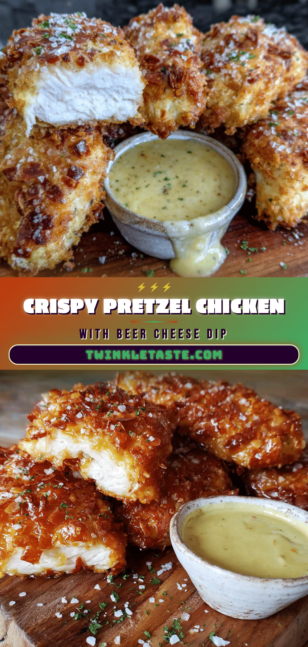 pretzel-crusted chicken tenders recipe