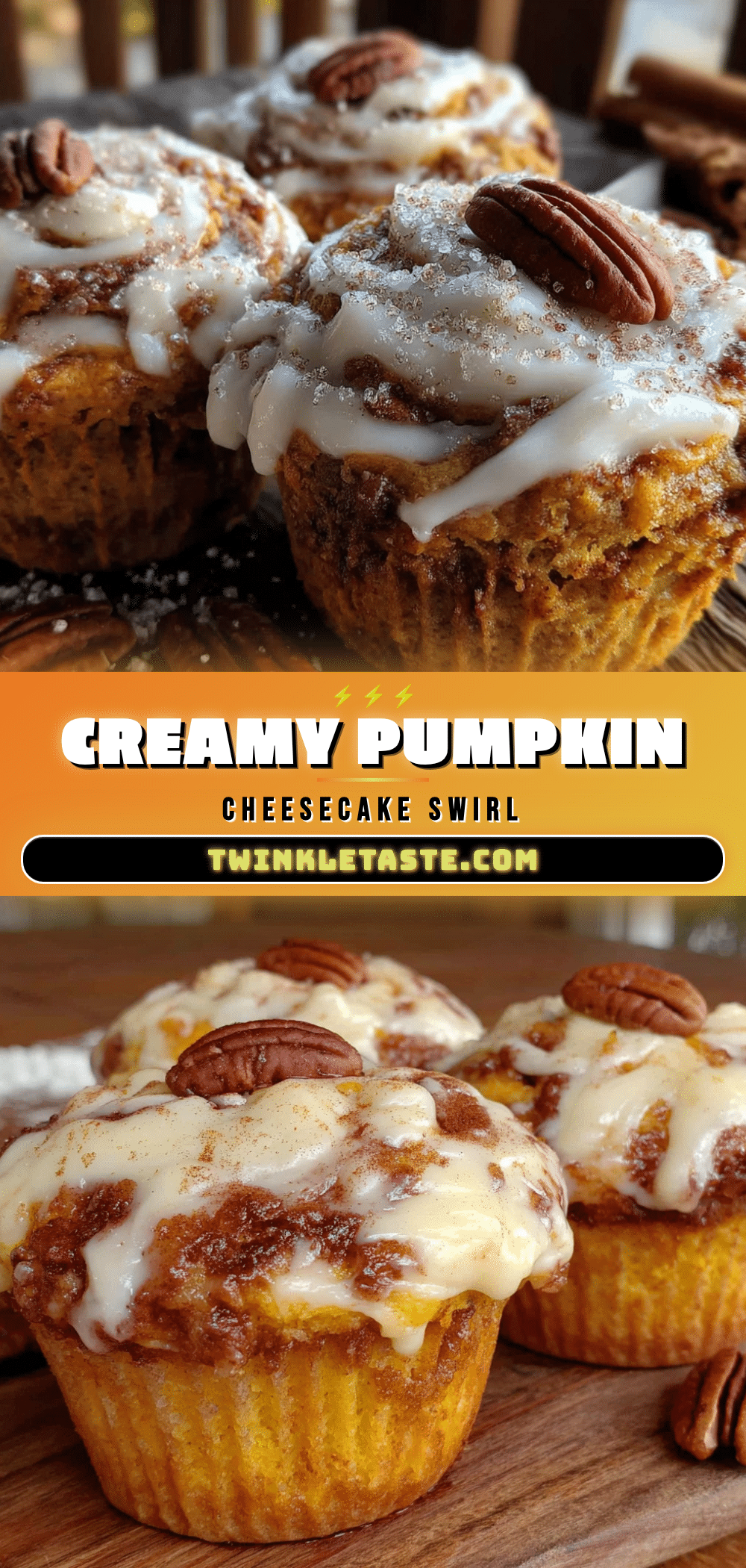 pumpkin cheesecake swirl muffins recipe