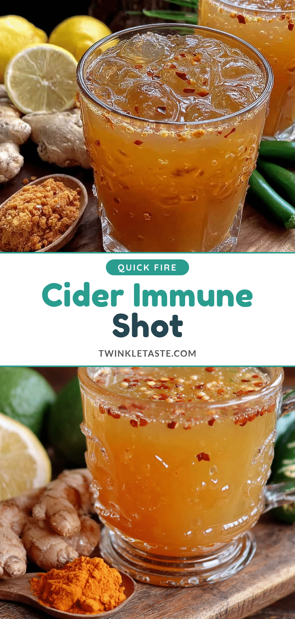 quick fire cider immune-boosting shot recipe