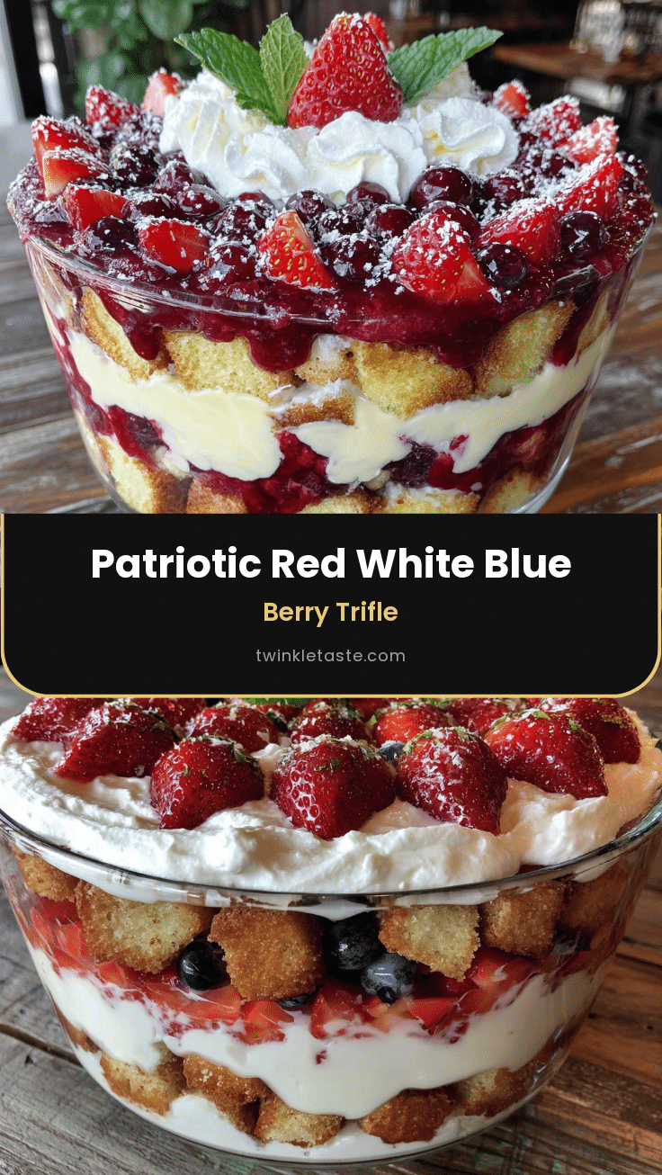 red white and blue berry trifle recipe