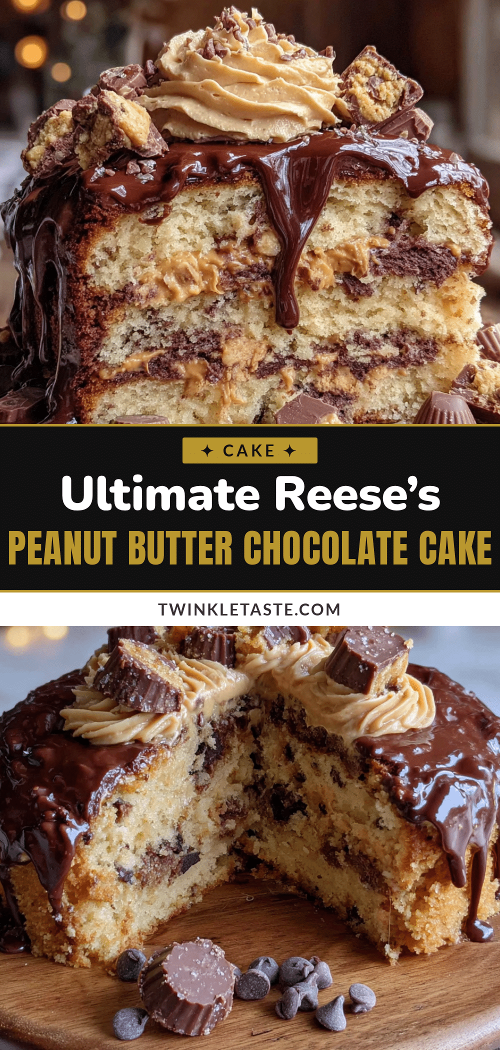 Reeses Peanut Butter Chocolate Chip Cake recipe
