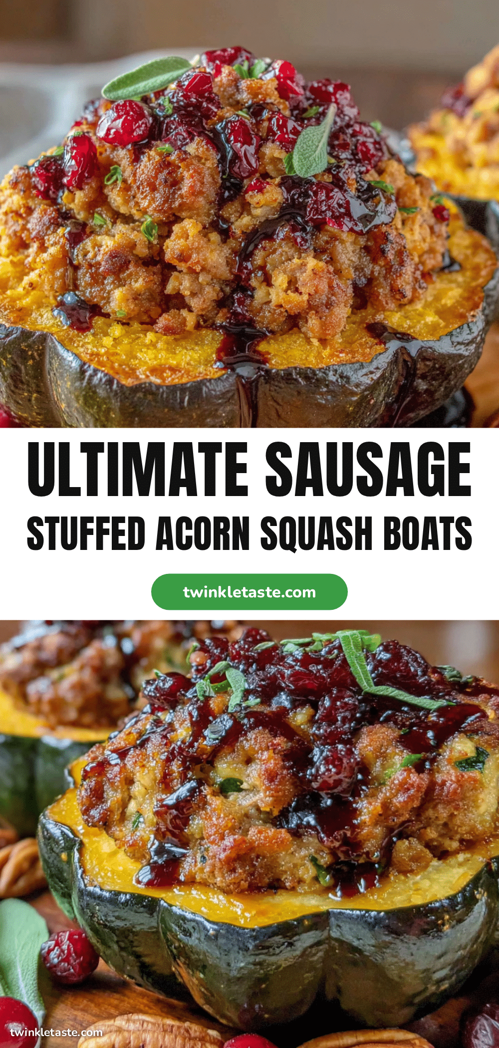 sausage stuffed acorn squash recipe