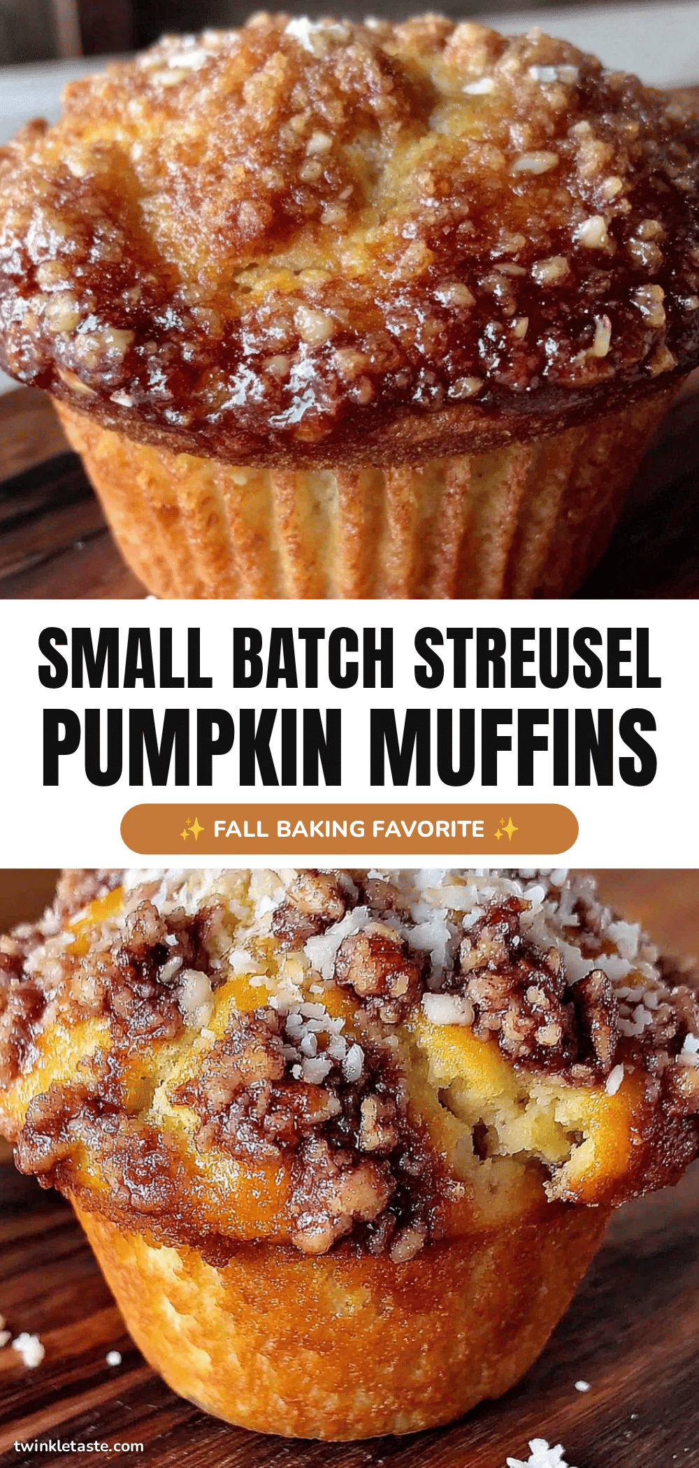 small-batch pumpkin muffins with streusel recipe