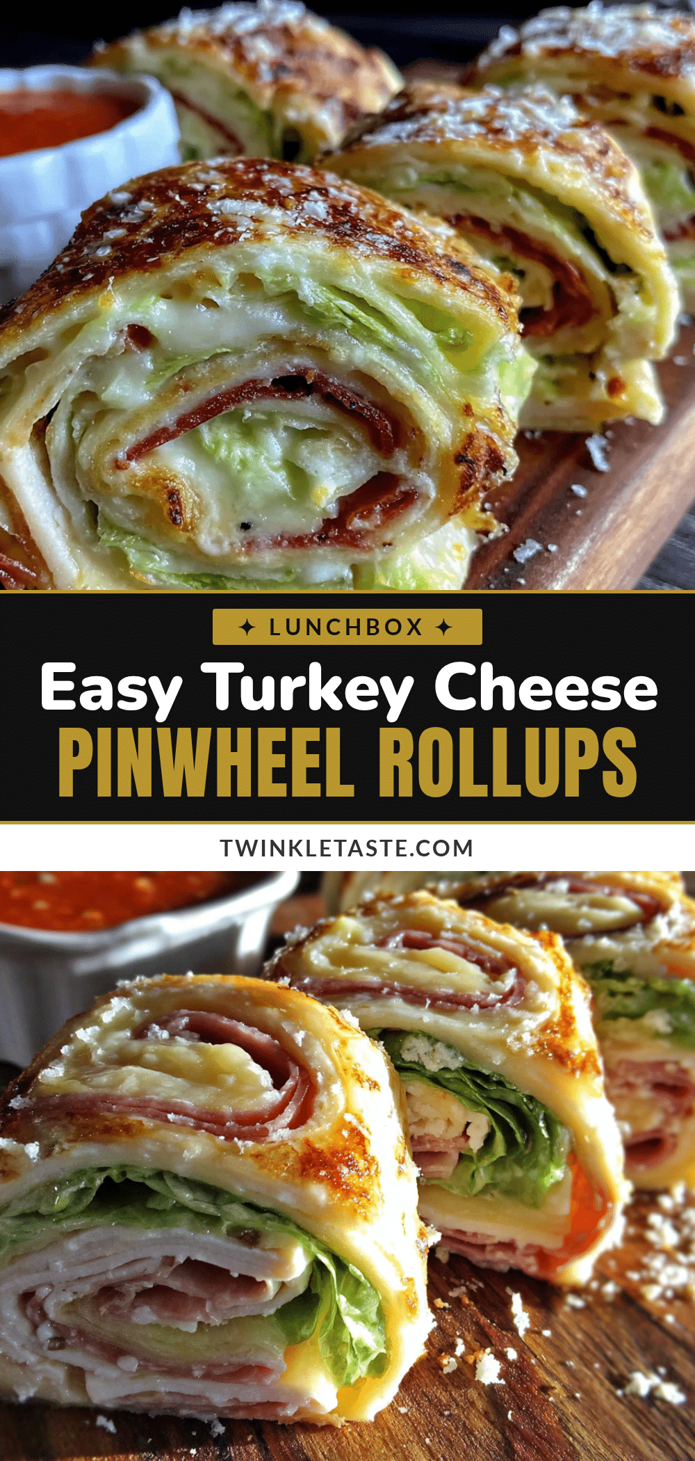 turkey cheese pinwheel roll-ups recipe