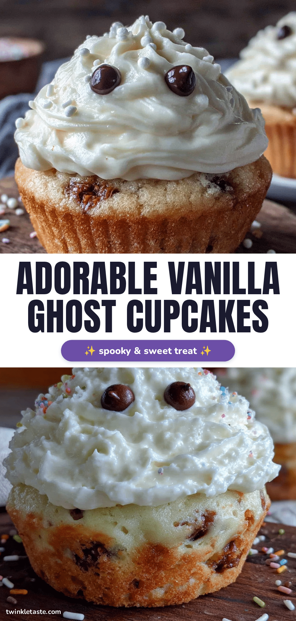 vanilla ghost cupcakes recipe