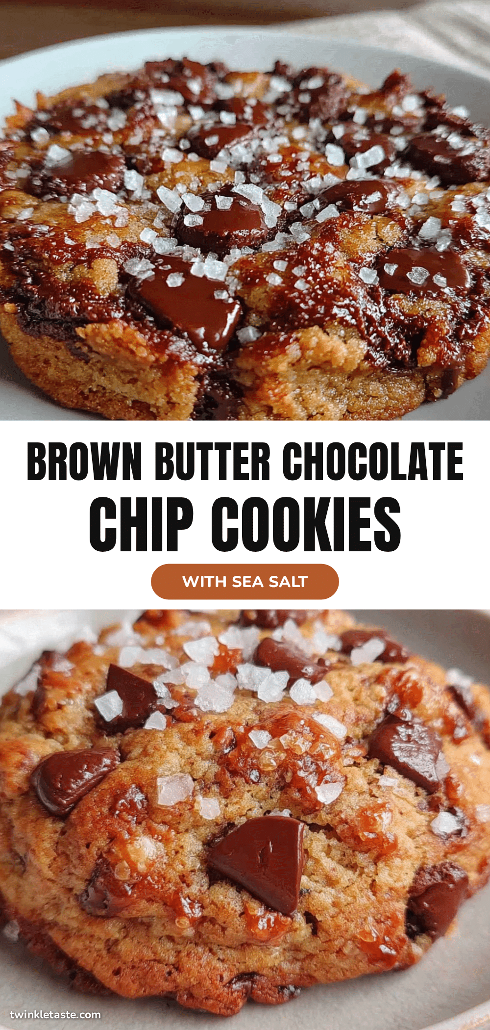 brown butter chocolate chip cookies with flaky salt recipe