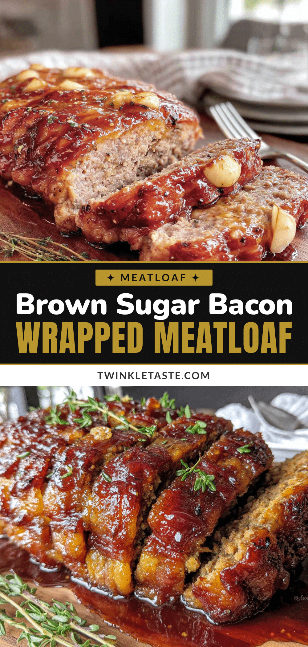 brown sugar glazed meatloaf with bacon recipe