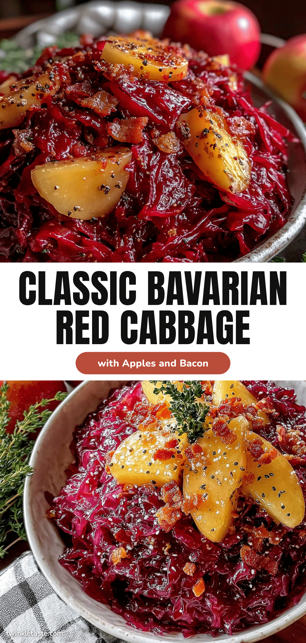Classic Bavarian Red Cabbage with Apples & Bacon recipe