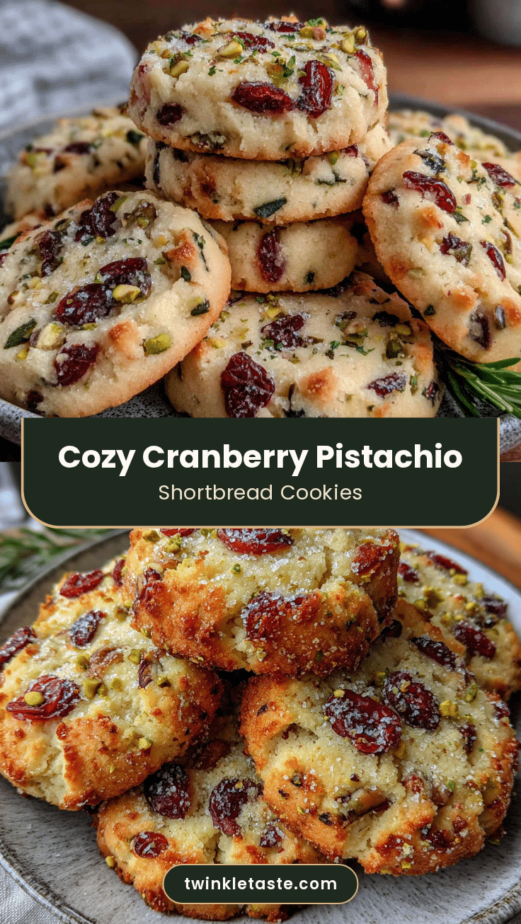 Cozy Cranberry Pistachio Shortbread Cookies recipe