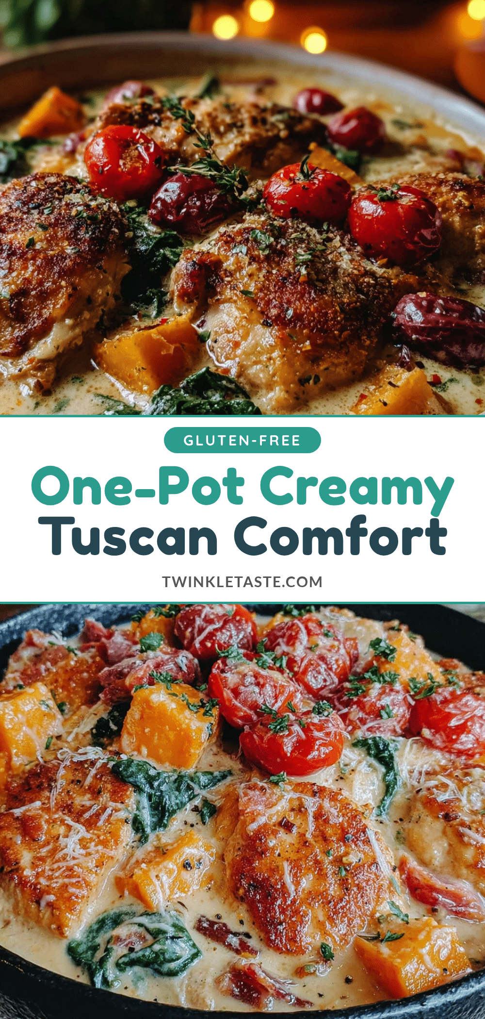 creamy tuscan chicken with butternut squash recipe