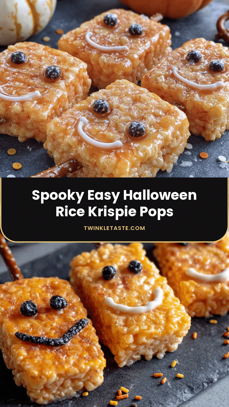 easy halloween rice krispie treat pops recipe