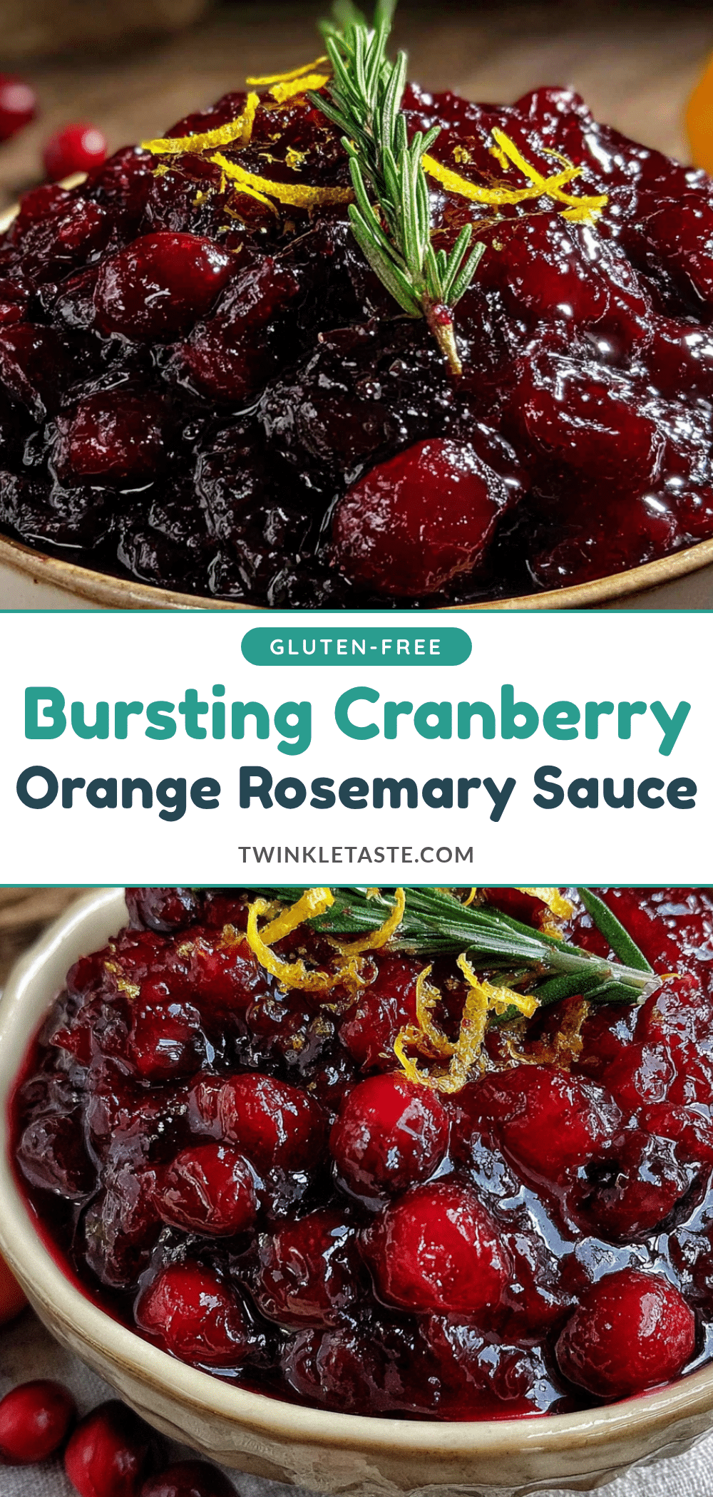 Easy Homemade Cranberry Orange Rosemary Sauce recipe