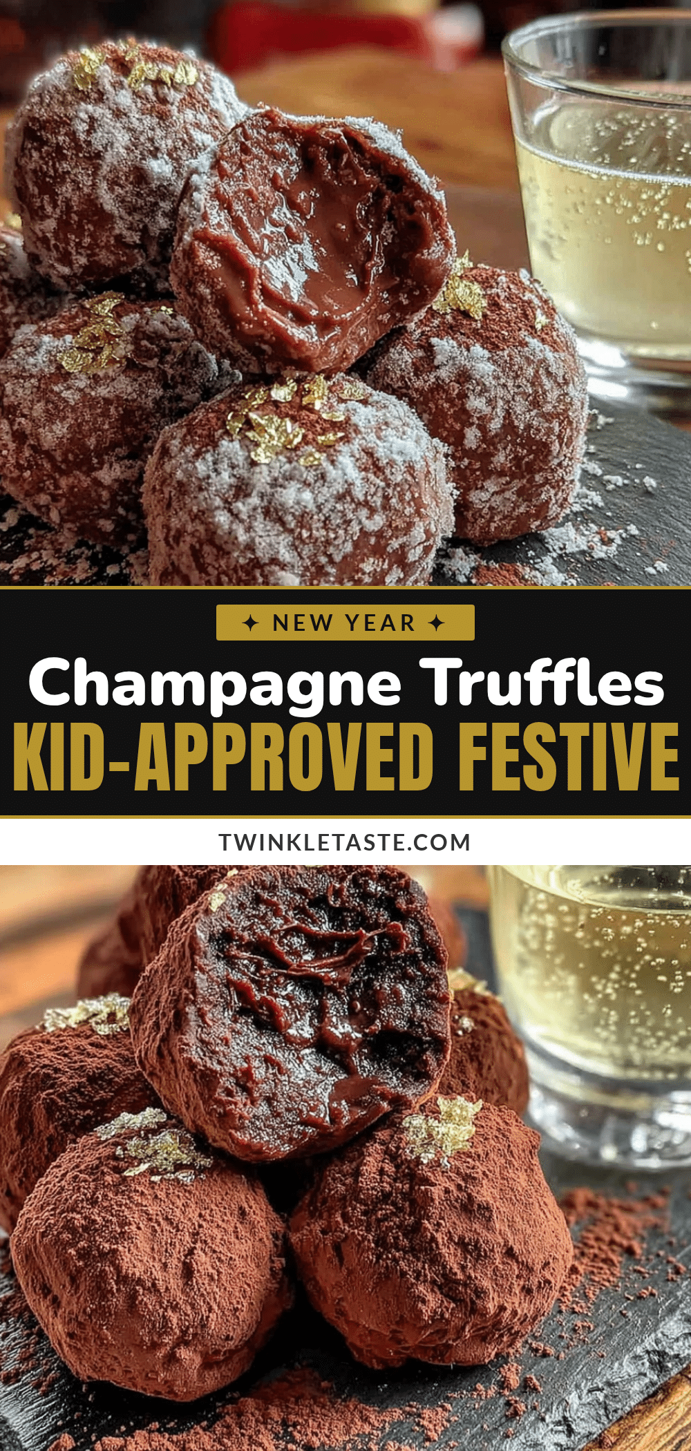 festive champagne chocolate truffles for kids recipe