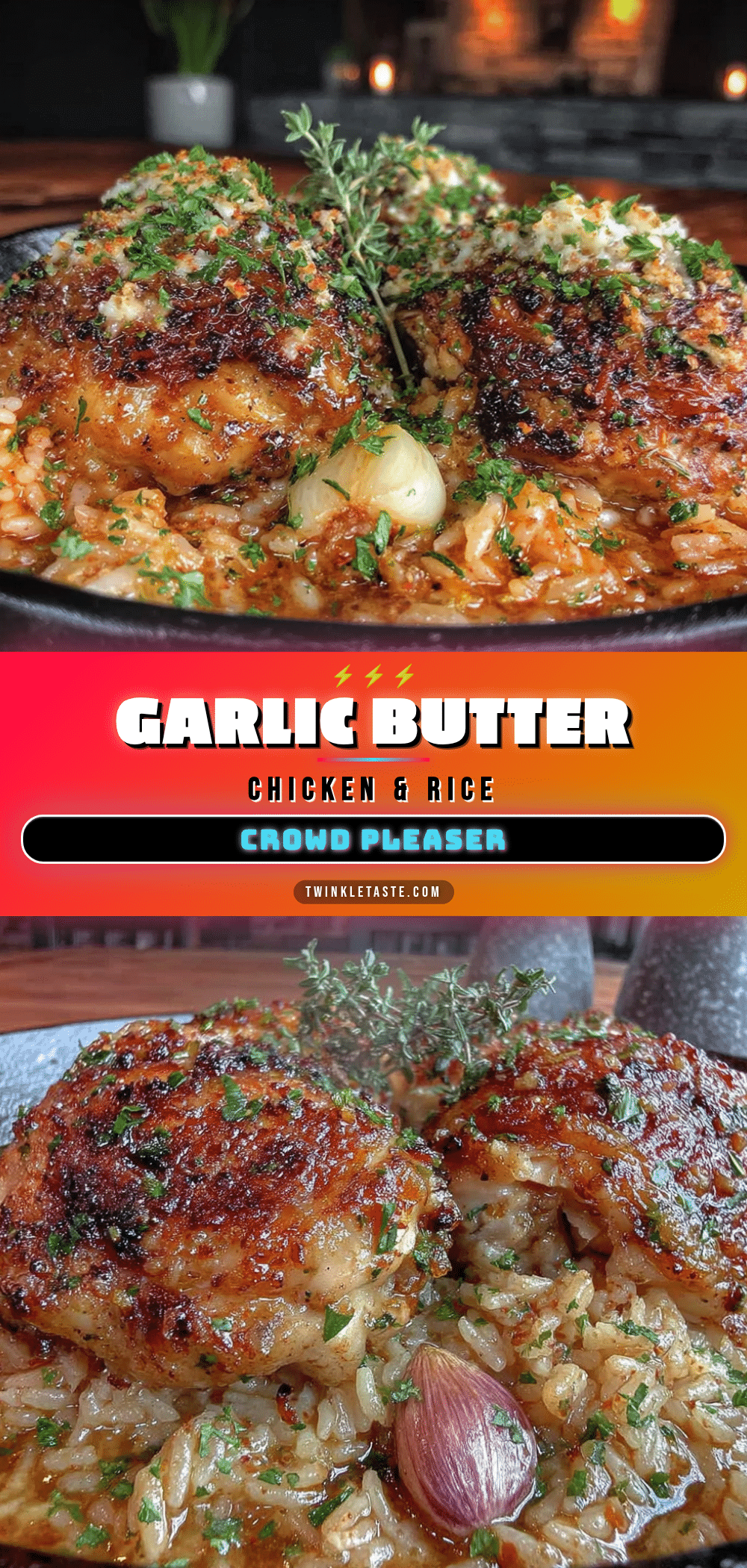 garlic butter chicken and rice recipe