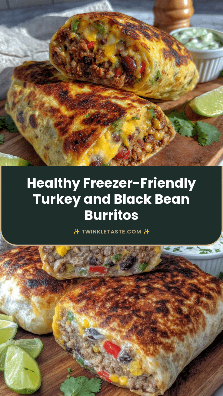 healthy freezer-friendly turkey and black bean burritos recipe