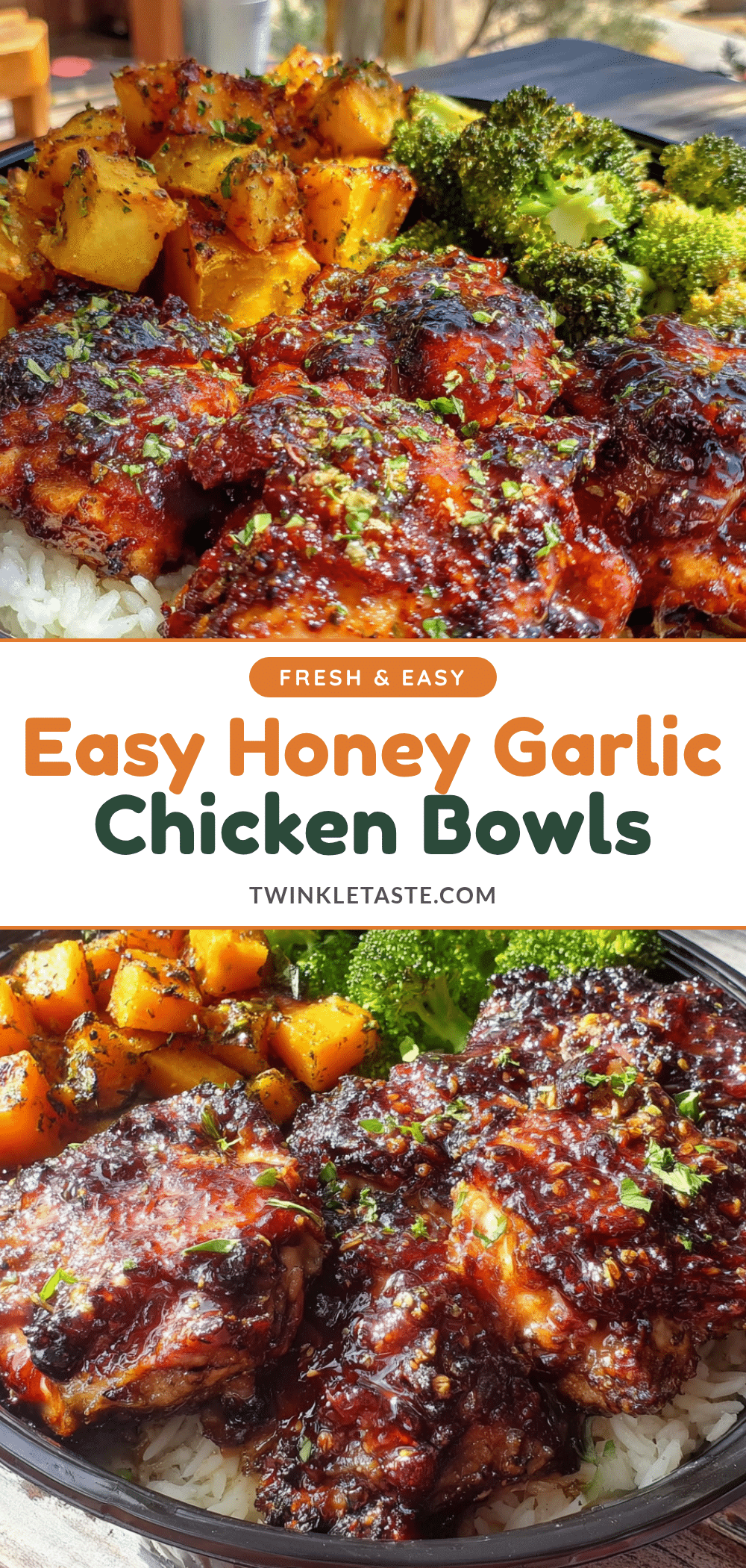 honey garlic chicken meal prep bowls recipe