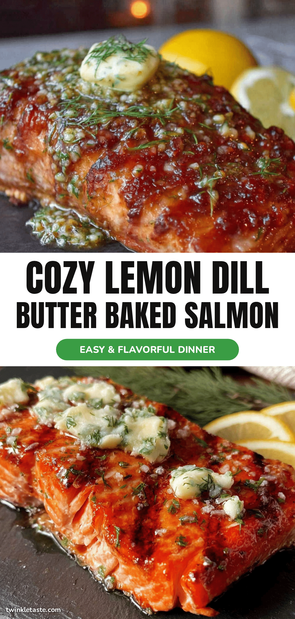 lemon dill butter baked salmon recipe