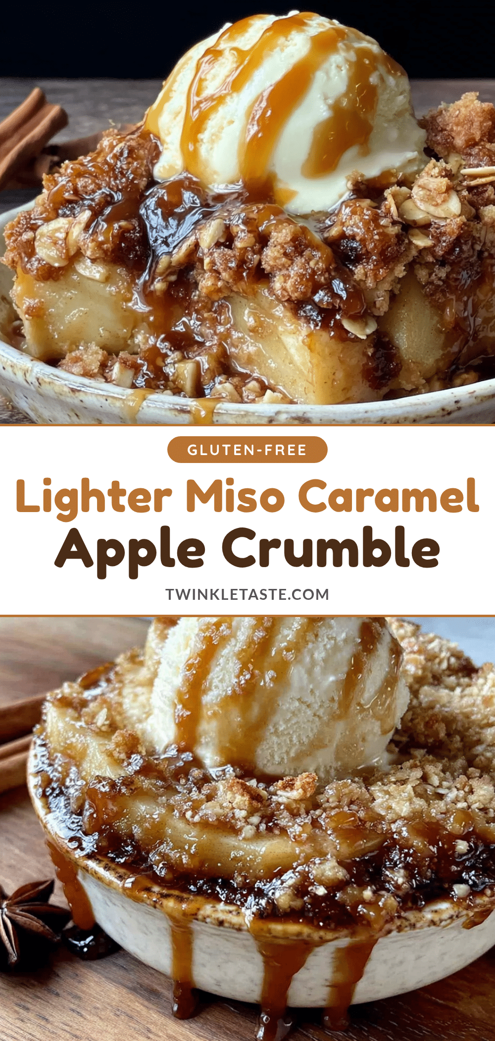 miso caramel apple crumble recipe