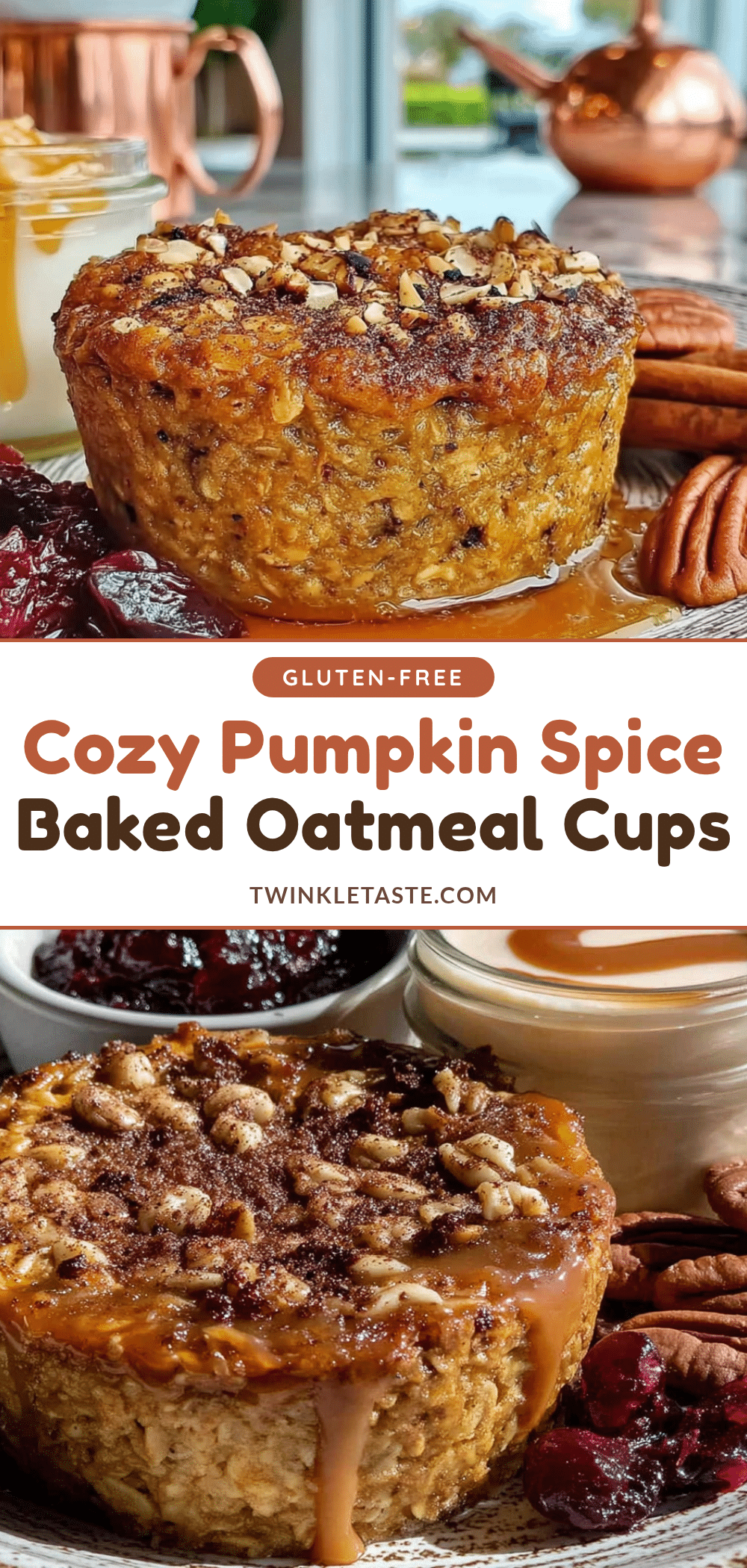 pumpkin spice baked oatmeal cups recipe