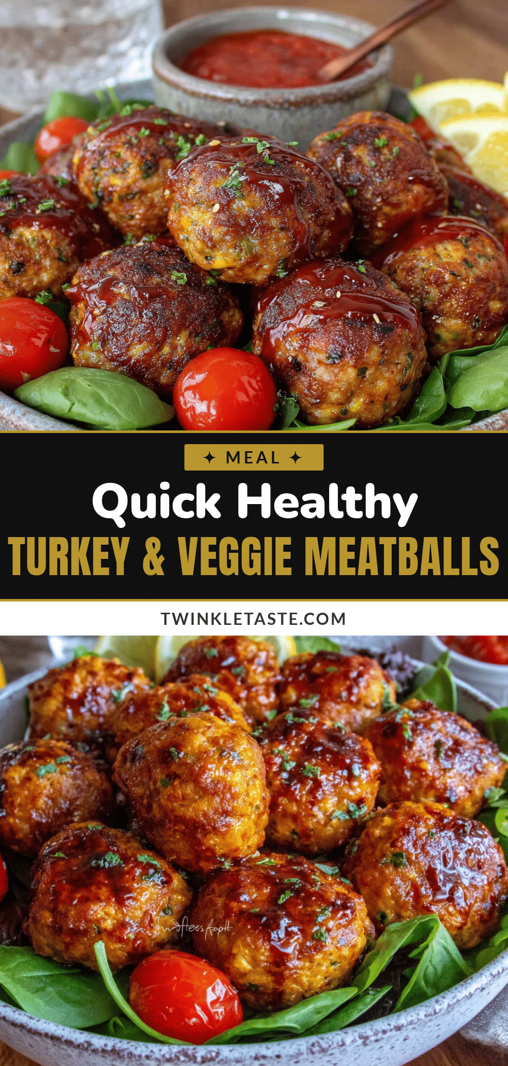 Quick healthy turkey and veggie meatballs recipe