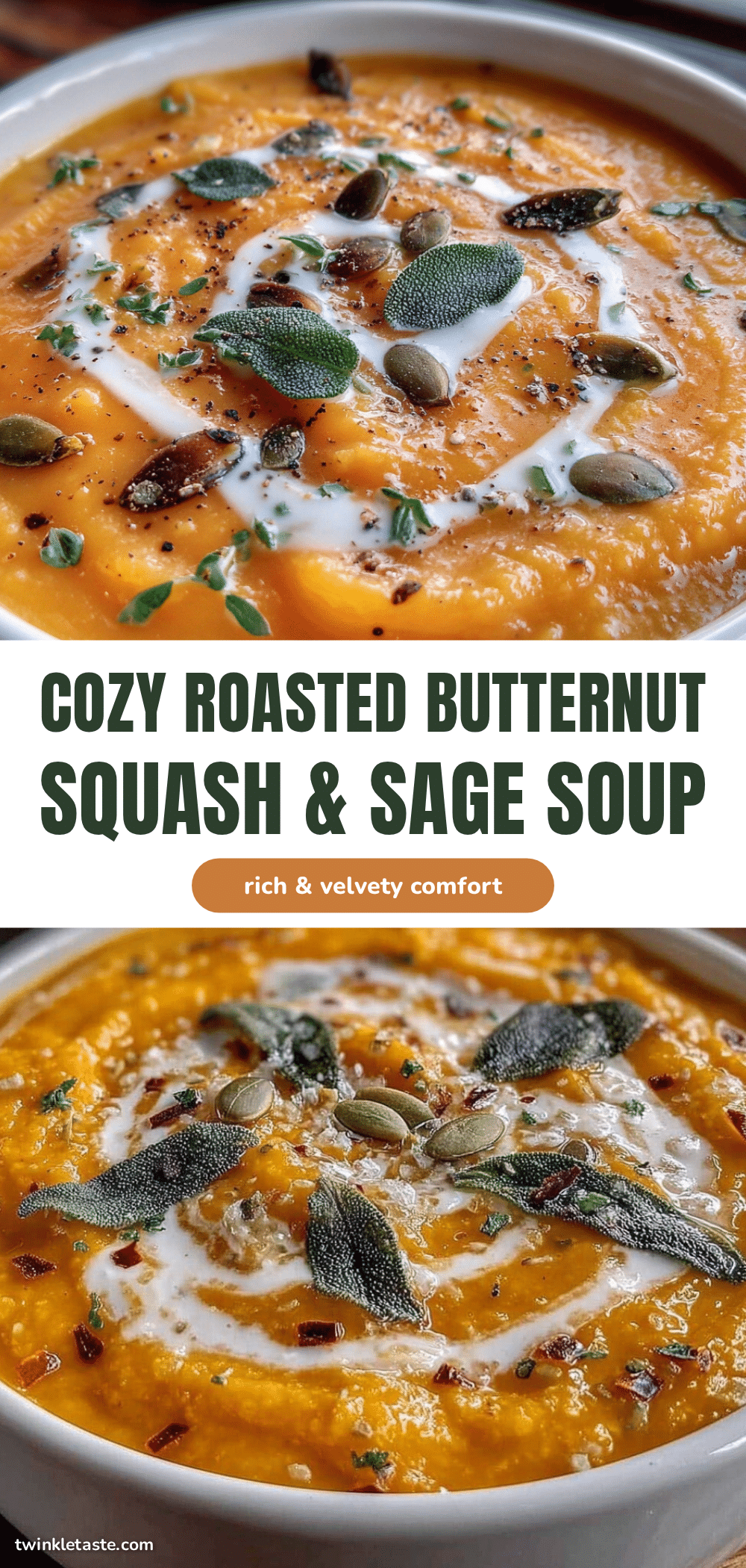 roasted butternut squash and sage soup recipe