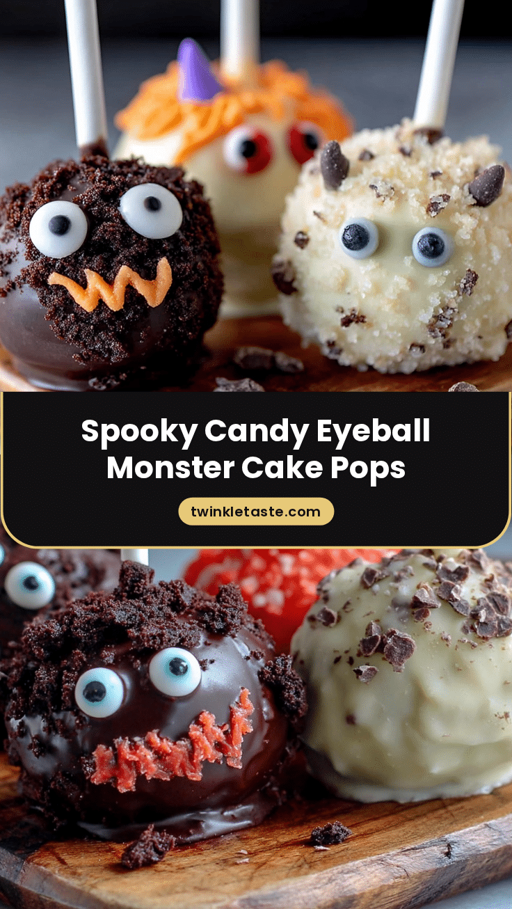 spooky monster cake pops with candy eyeballs recipe