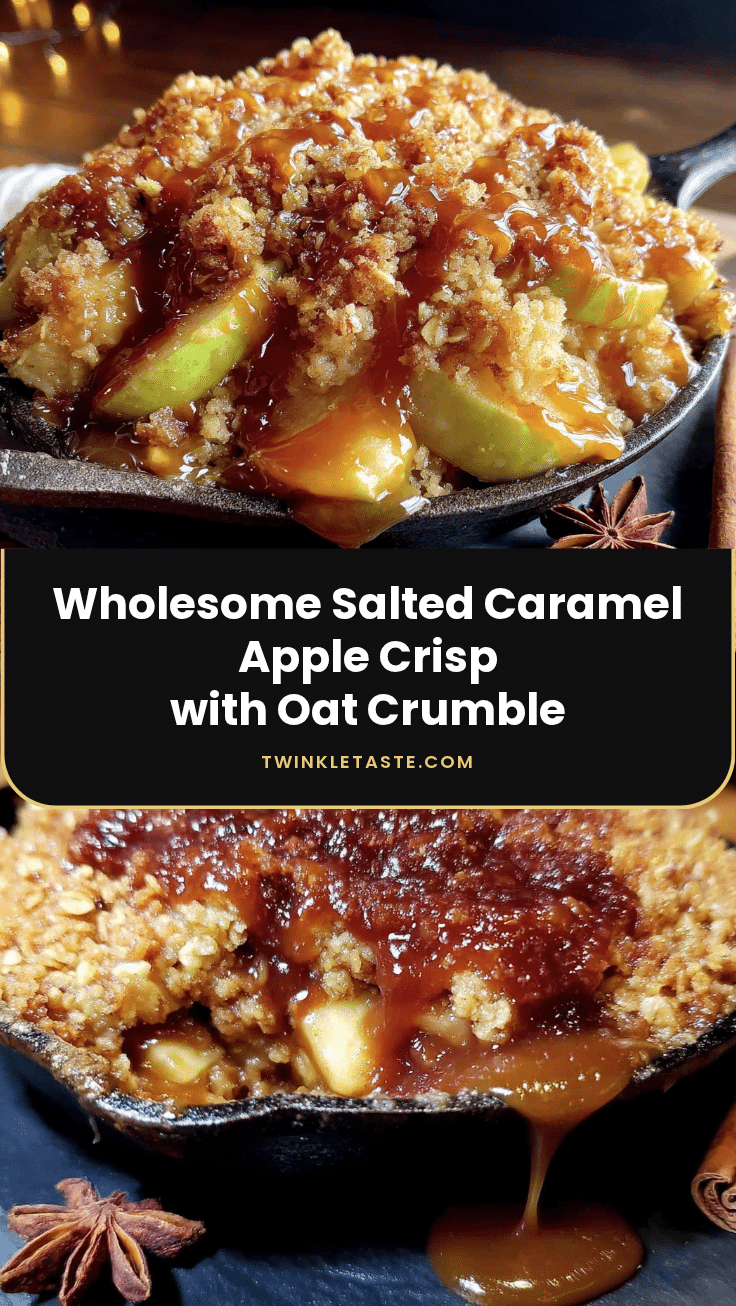 wholesome salted caramel apple crisp recipe