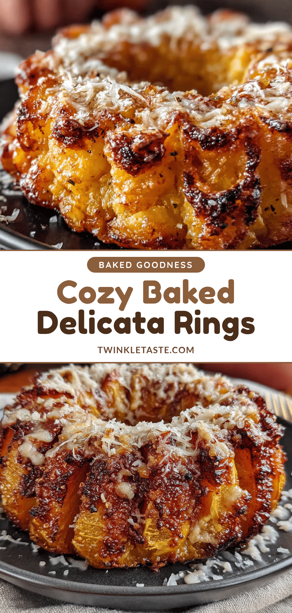 baked delicata squash rings with parmesan recipe