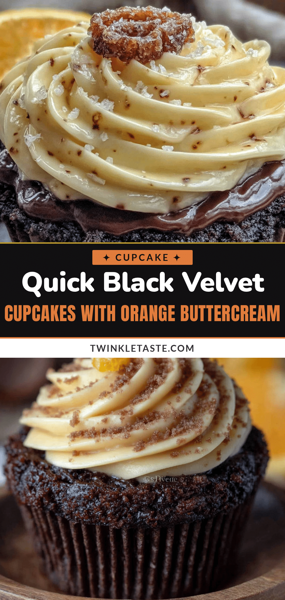 black velvet cupcakes with orange buttercream recipe