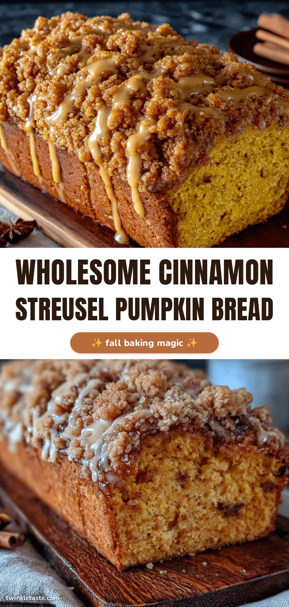 cinnamon streusel pumpkin bread recipe