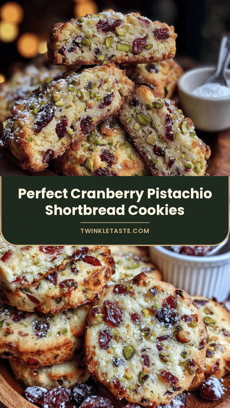 cranberry pistachio shortbread cookies recipe