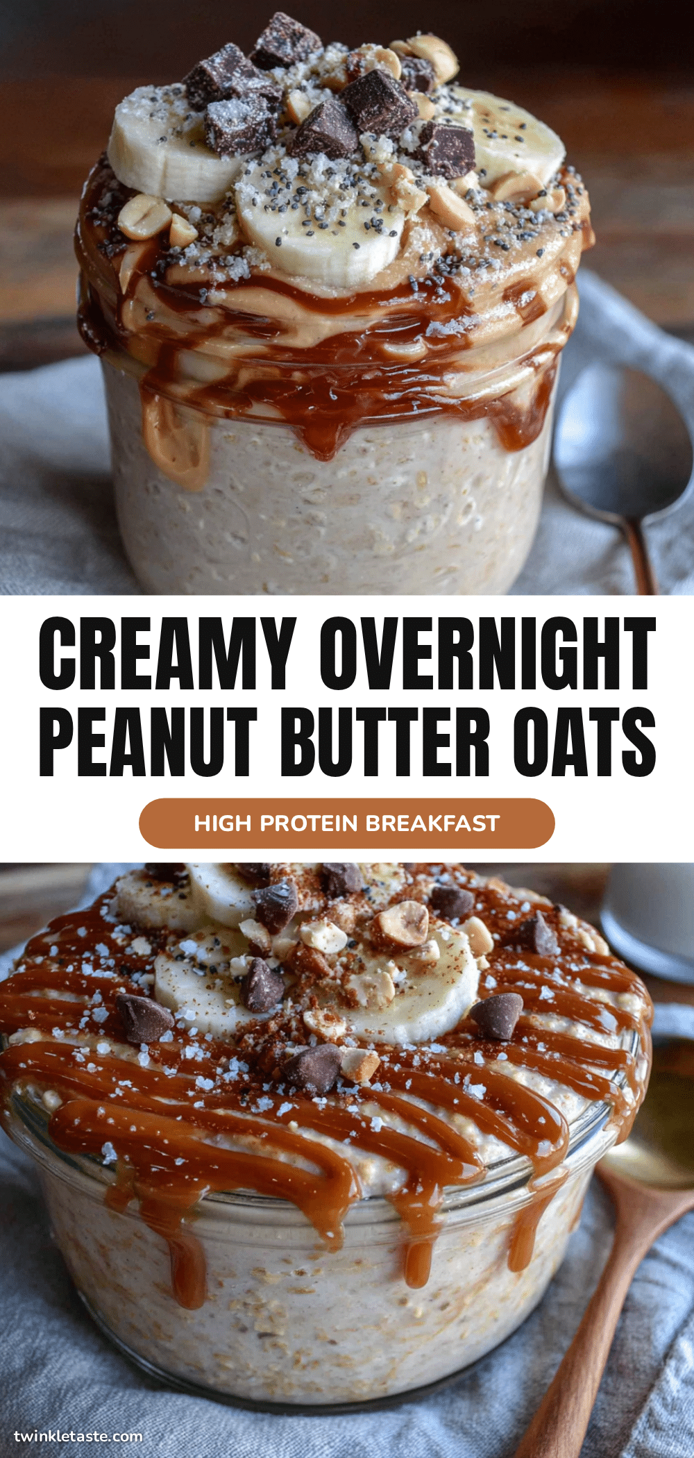 creamy overnight peanut butter protein oats recipe