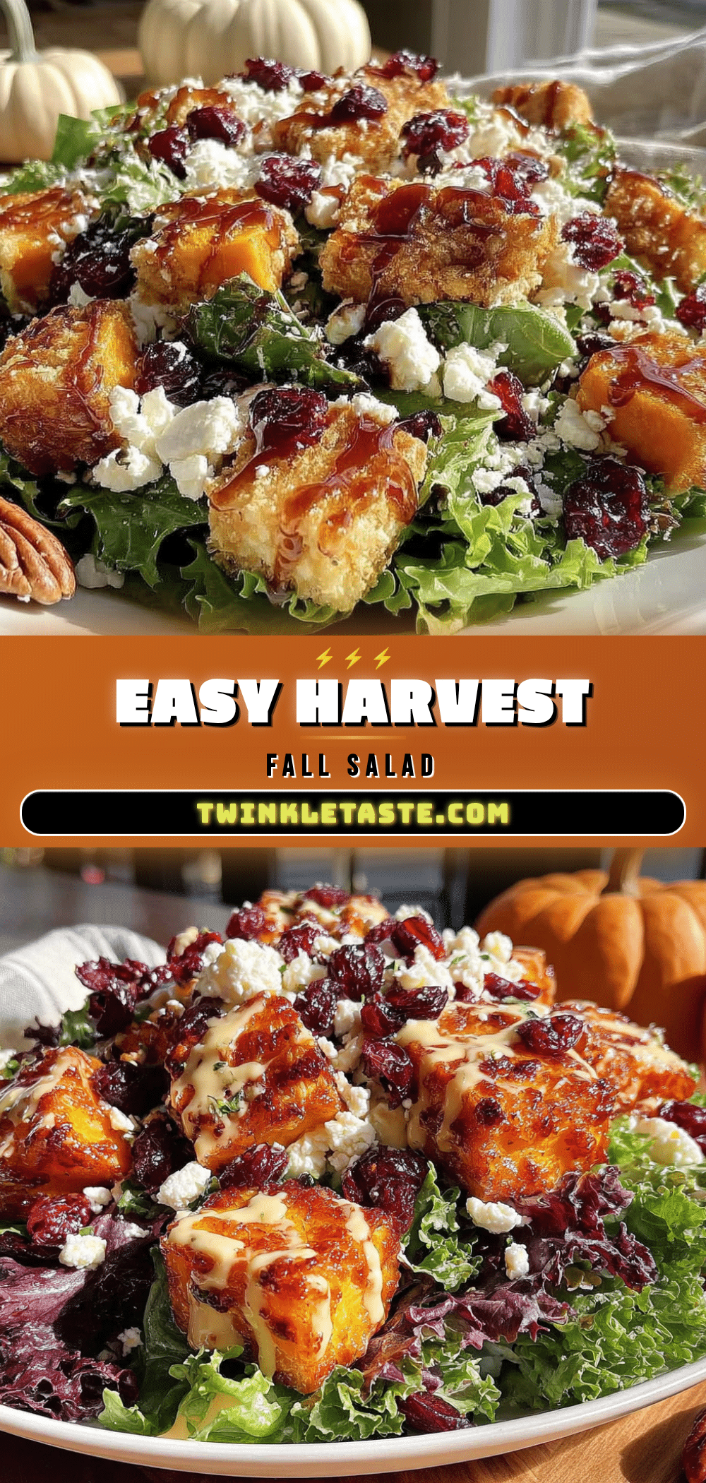 Easy Harvest Fall Salad with Maple Vinaigrette recipe