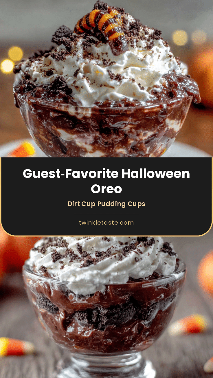 Halloween Oreo dirt cup pudding recipe recipe