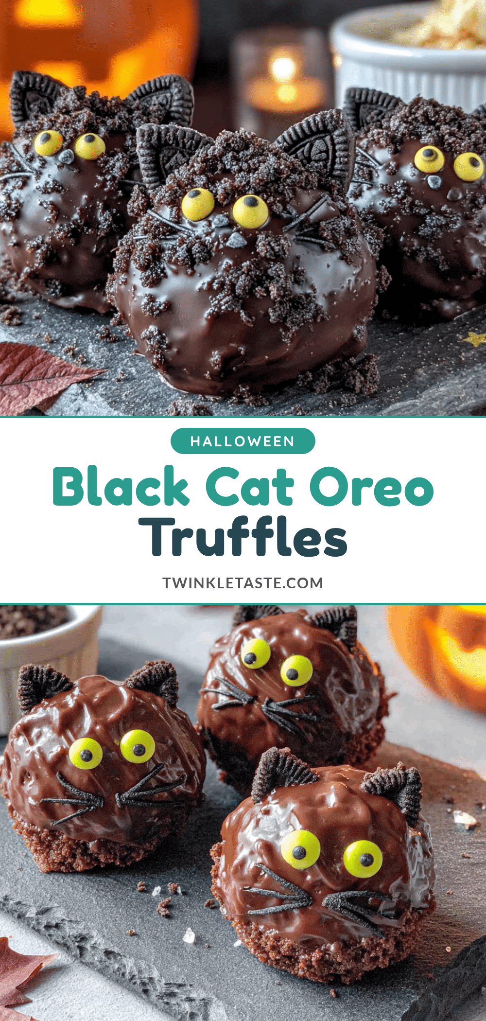 Lighter Black Cat Oreo Truffles recipe