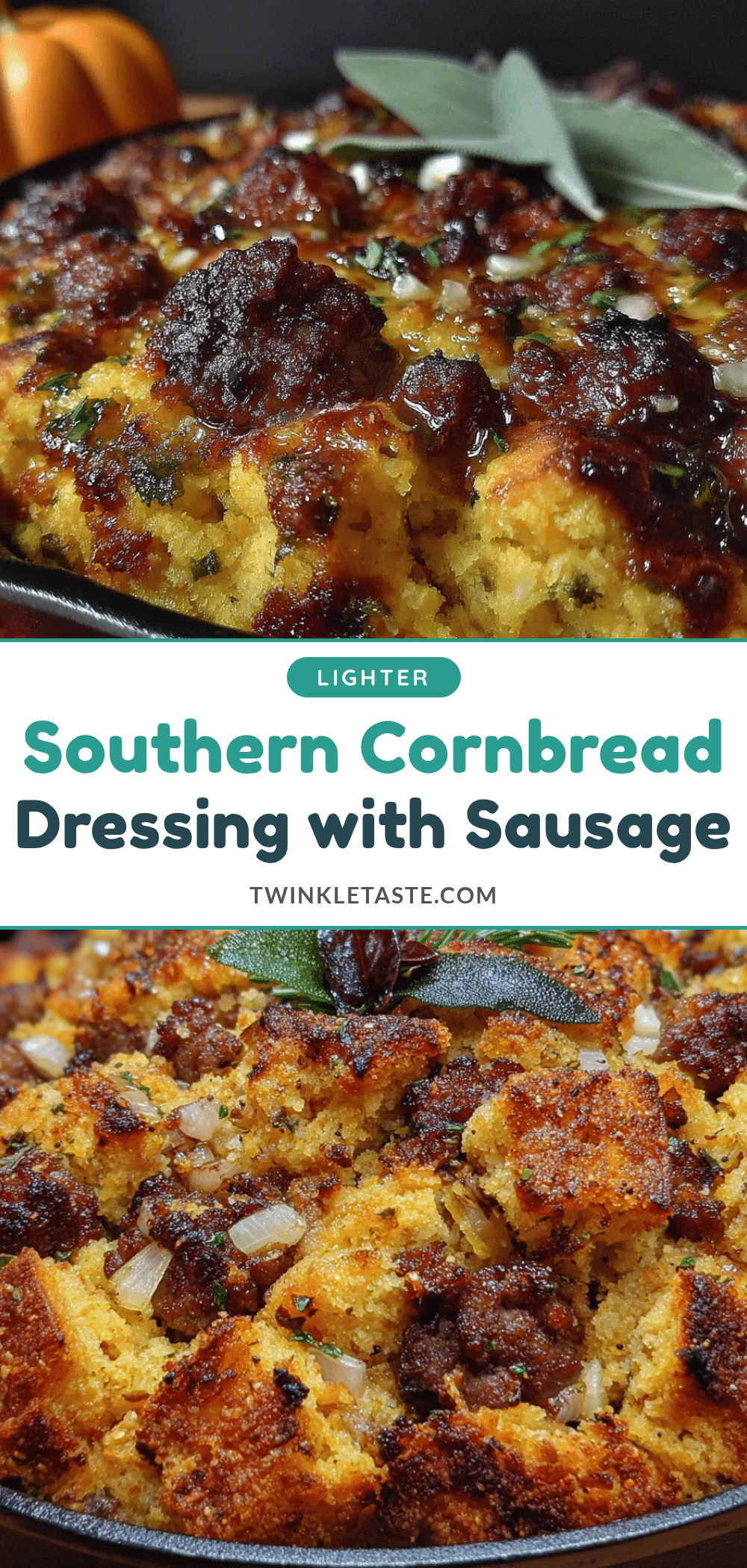 lighter southern cornbread dressing with sausage recipe