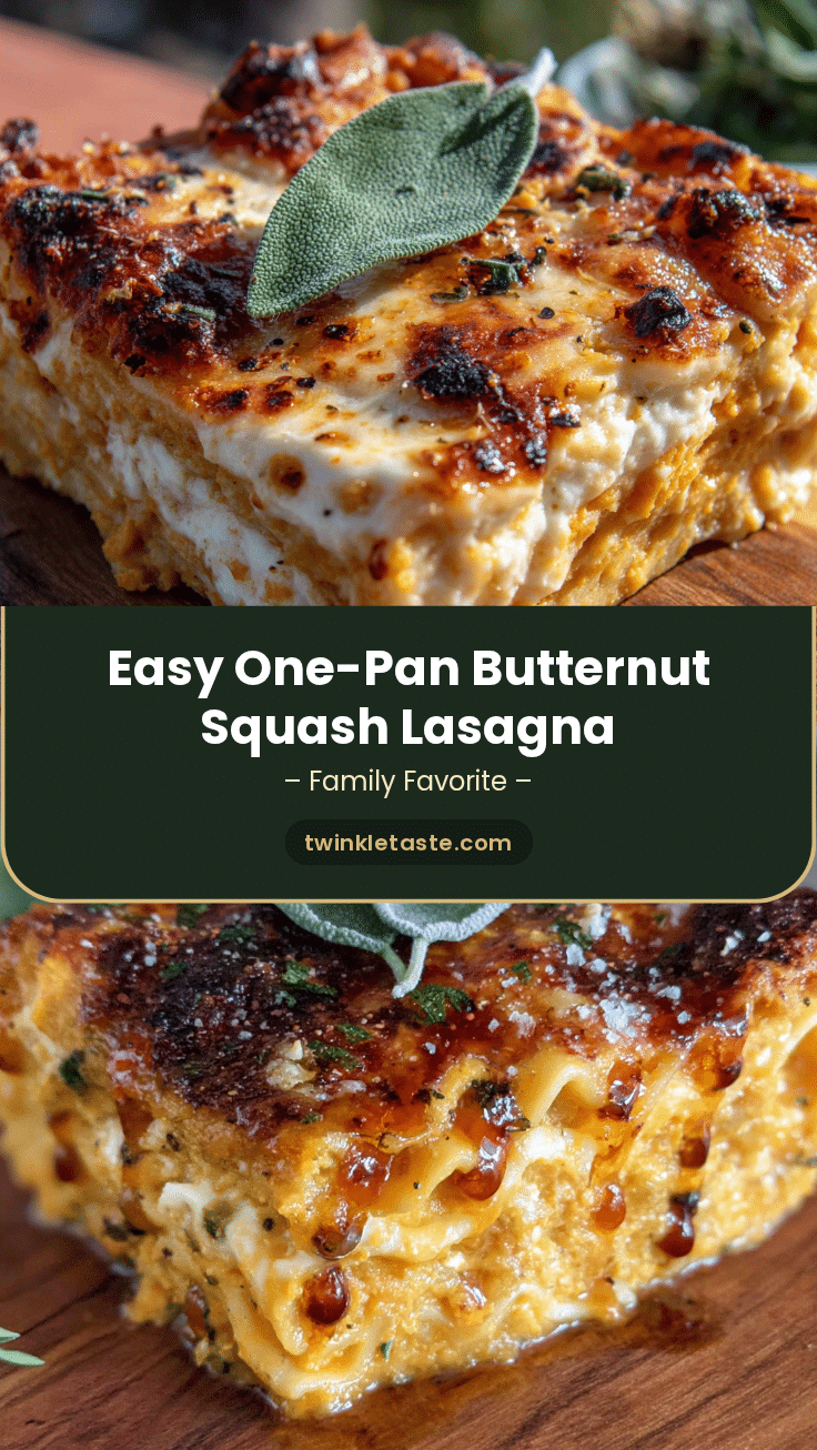 one-pan butternut squash lasagna recipe