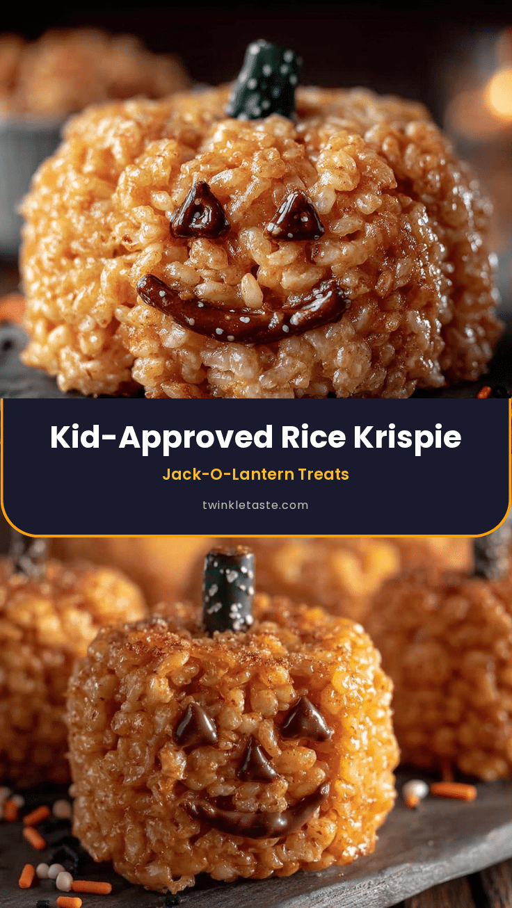 Rice Krispie Jack-O-Lantern Treats recipe