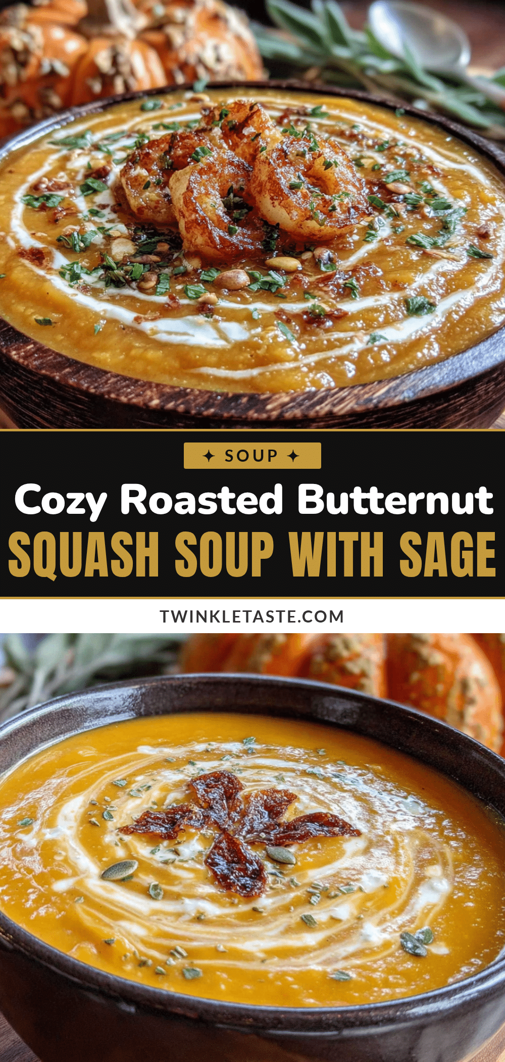 roasted butternut squash soup with sage recipe