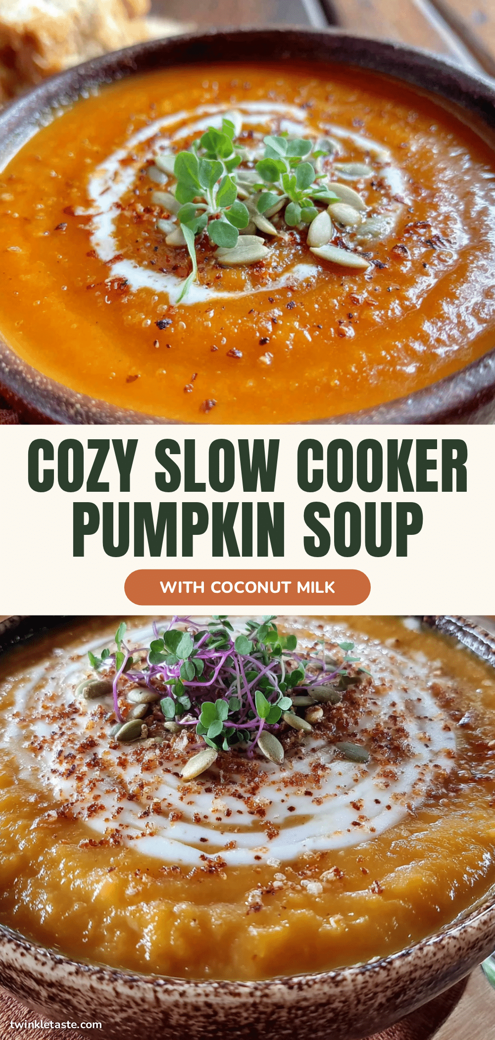 slow cooker pumpkin soup with coconut milk recipe