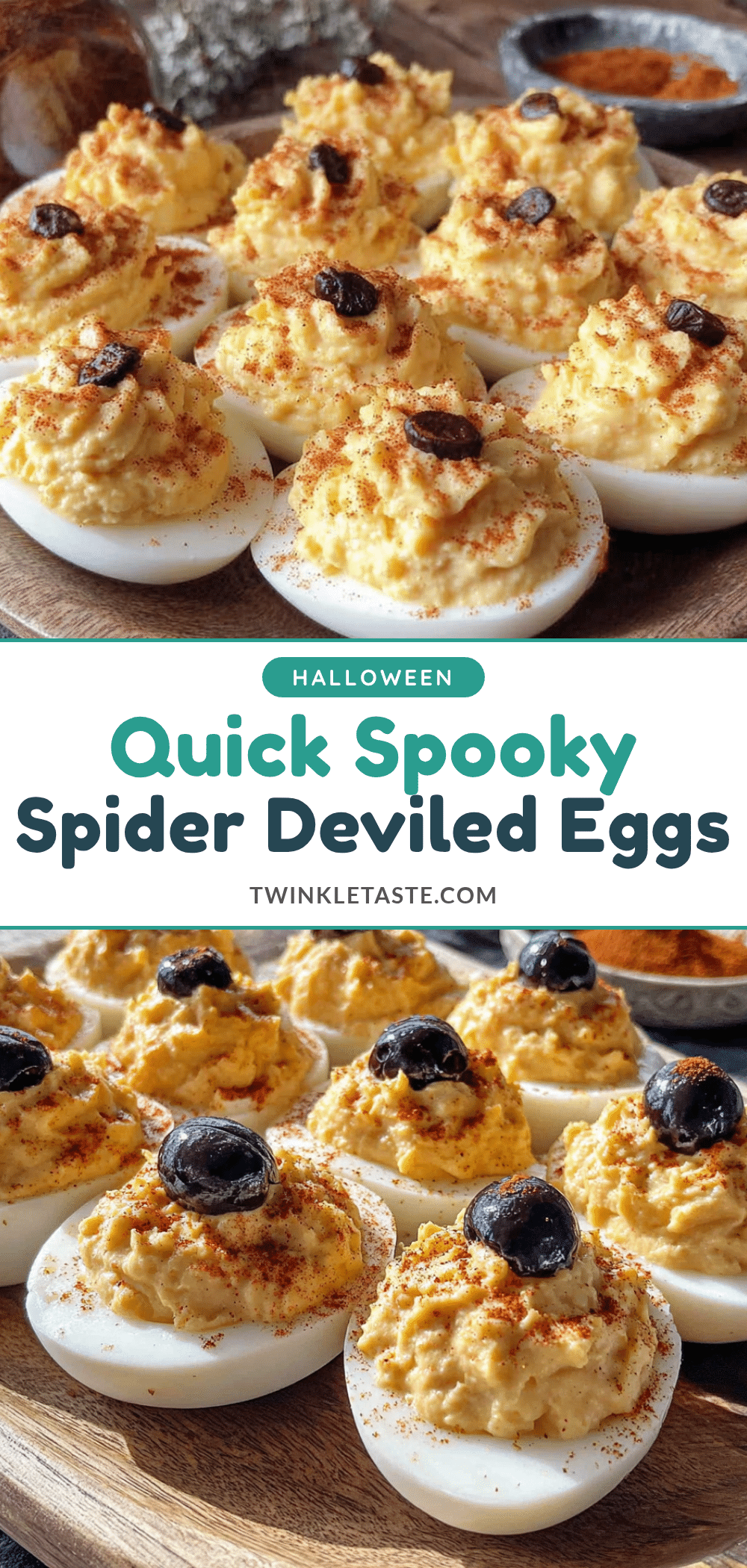 spider deviled eggs recipe