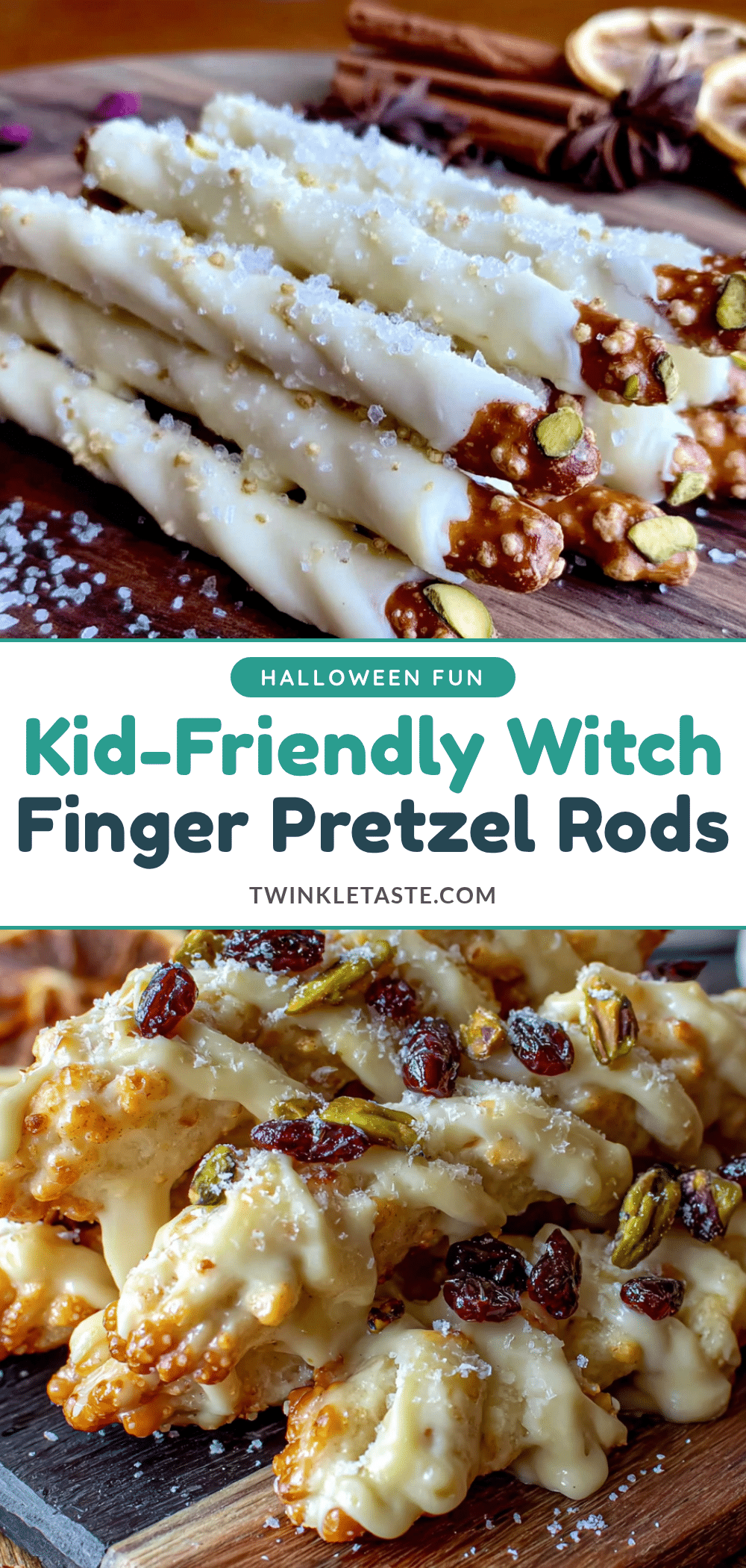 witch finger pretzel rods recipe