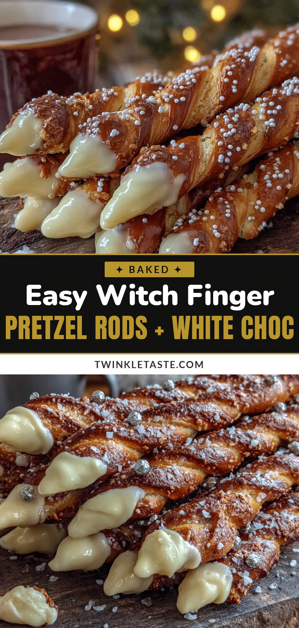 witch finger pretzel rods recipe